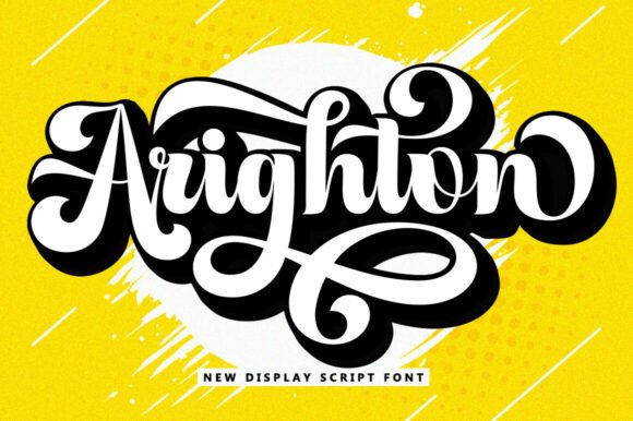 Arighton Font Review: Bold Retro Script for Branding