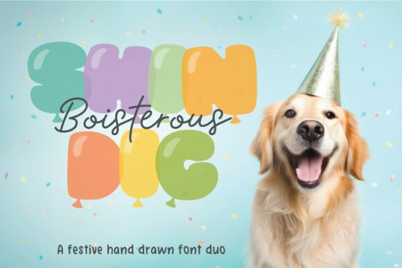 Boisterous Shindig Duo: A Playful Display Font for Branding