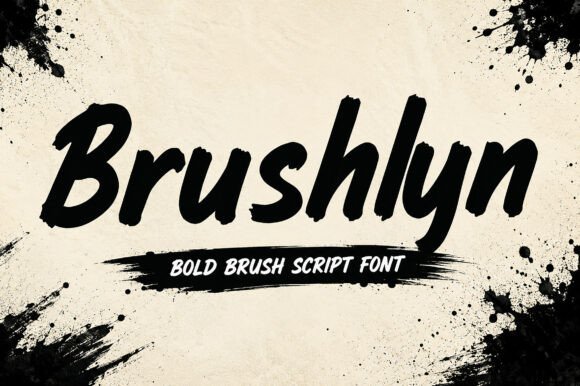 Brushlyn Font: Bold Script for Handmade Products