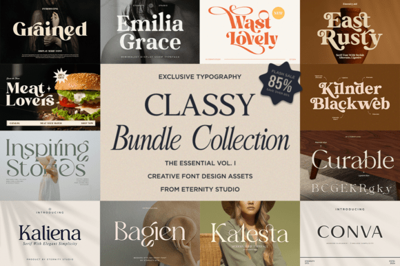Classy Bundle Vol. I: A Serif Font for Editorial Design