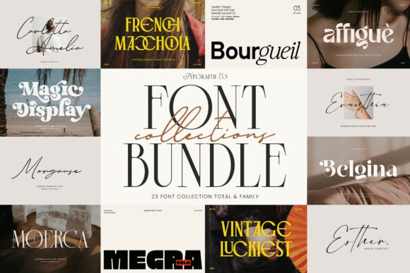 Collection Bundle Font Review for Editorial Design
