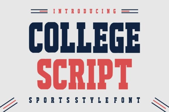 College Script Font: Bold Varsity Style for Makers