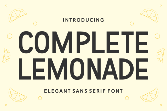 Complete Lemonade Font for Modern Editorial Design