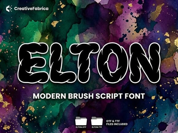 Elton Font: Bold Script for Editorial Design