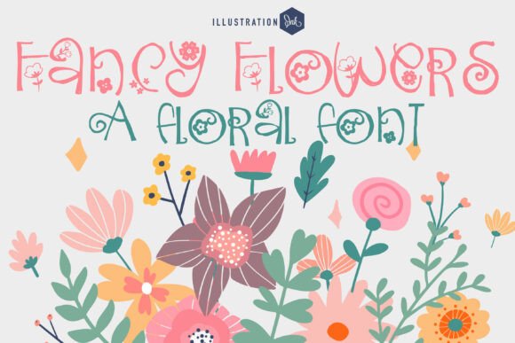 Fancy Flowers Family: A Whimsical Font for Editorial Design
