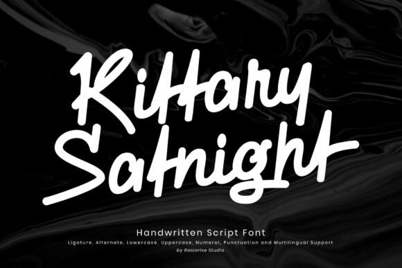 Kittary Satnight Font: Effortless Script for Editorial Design