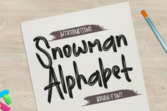 Snowman Alphabet Font: A Bold Brush Typeface for Branding