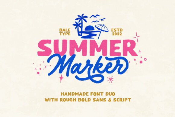 Summer Marker Font: Organic Editorial Typography