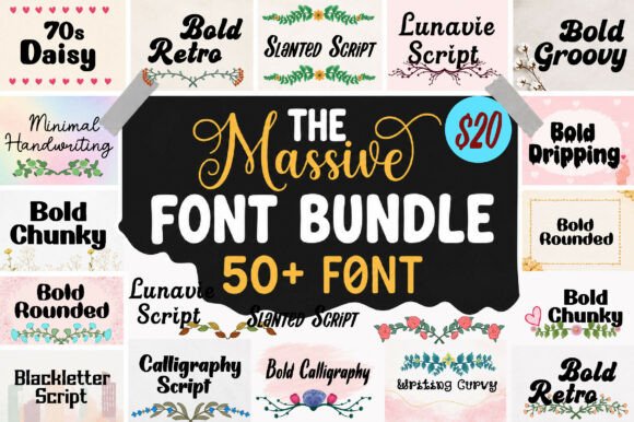 The Massive Mega Bundle: Essential Fonts for Editorial Design