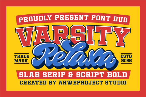 Varsity Relaxa Font: Bold Type for Handmade Goods